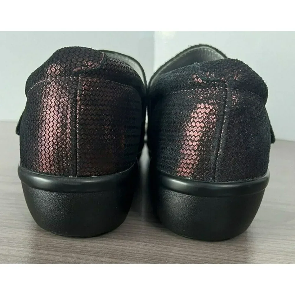 Alegria Lauryn Shoes Women's Size 38 W Wide Comfort‎ Burgundy Metallic LAU-302W